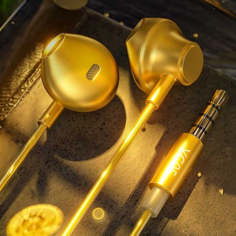 WEKOME YC05 Sakin Series - Słuchawki przewodowe jack 3,5 mm (Złoty) WEKOME YC05 Sakin Series - Słuchawki przewodowe jack 3,5 mm (Złoty)