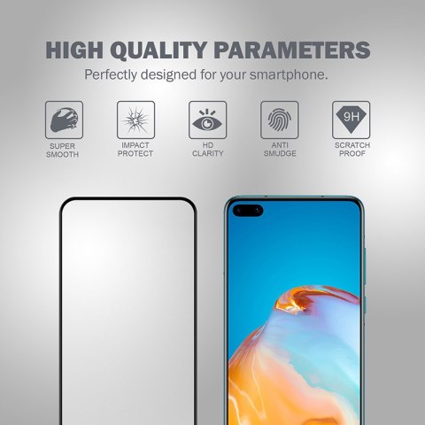 Crong 3D Armour Glass - Szkło hartowane 9H na cały ekran Huawei P40 + ramka instalacyjna Crong 3D Armour Glass - Szkło hartowane 9H na cały ekran Huawei P40 + ramka instalacyjna