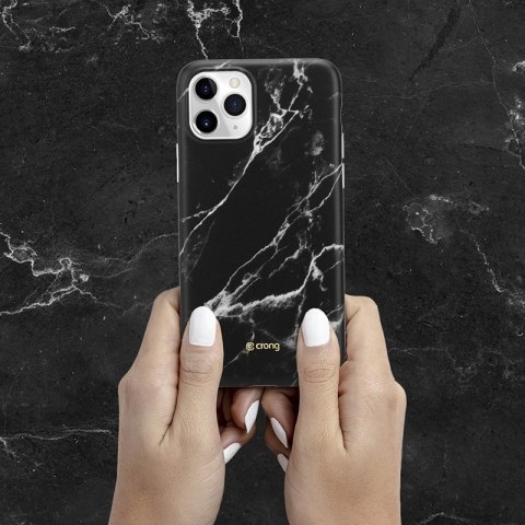 Crong Marble Case - Etui iPhone 11 Pro (czarny) Crong Marble Case - Etui iPhone 11 Pro (czarny)