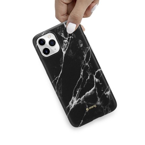Crong Marble Case - Etui iPhone 11 Pro (czarny) Crong Marble Case - Etui iPhone 11 Pro (czarny)