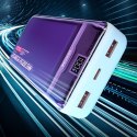 WEKOME WP-351 Vanguard Series - Power bank 20000 mAh PD 20W + QC 22.5W (Fioletowy / Przezroczysty)