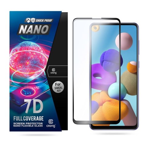 Crong 7D Nano Flexible Glass - Szkło hybrydowe 9H na cały ekran Samsung Galaxy A21s Crong 7D Nano Flexible Glass - Szkło hybrydowe 9H na cały ekran Samsung Galaxy A21s