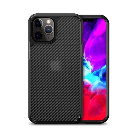 Crong Hybrid Carbon - Etui iPhone 12 Pro Max (czarny) Crong Hybrid Carbon - Etui iPhone 12 Pro Max (czarny)
