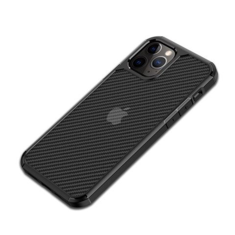 Crong Hybrid Carbon - Etui iPhone 12 Pro Max (czarny) Crong Hybrid Carbon - Etui iPhone 12 Pro Max (czarny)