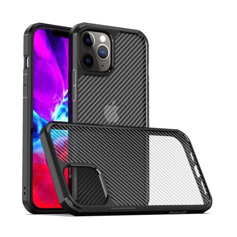 Crong Hybrid Carbon - Etui iPhone 12 Pro Max (czarny) Crong Hybrid Carbon - Etui iPhone 12 Pro Max (czarny)