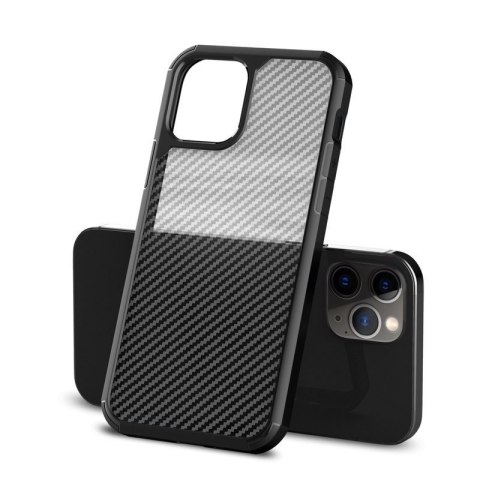 Crong Hybrid Carbon - Etui iPhone 12 Pro Max (czarny) Crong Hybrid Carbon - Etui iPhone 12 Pro Max (czarny)