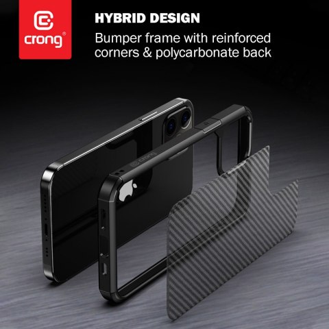 Crong Hybrid Carbon - Etui iPhone 12 Pro Max (czarny) Crong Hybrid Carbon - Etui iPhone 12 Pro Max (czarny)