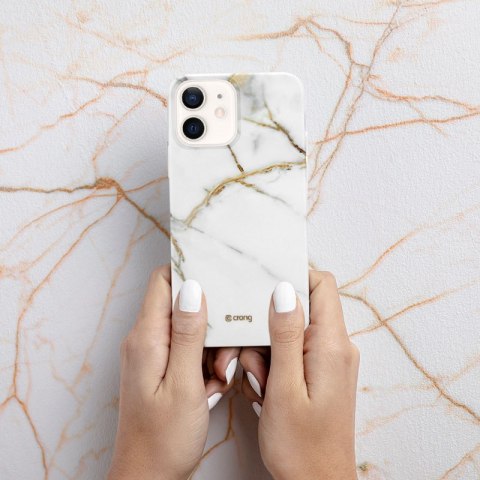 Crong Marble Case - Etui iPhone 12 Mini (biały) Crong Marble Case - Etui iPhone 12 Mini (biały)