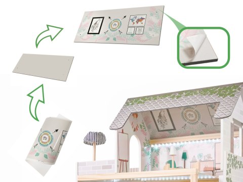 Domek dla lalek drewniany apartament Ikonka boho Domek dla lalek drewniany apartament Ikonka boho