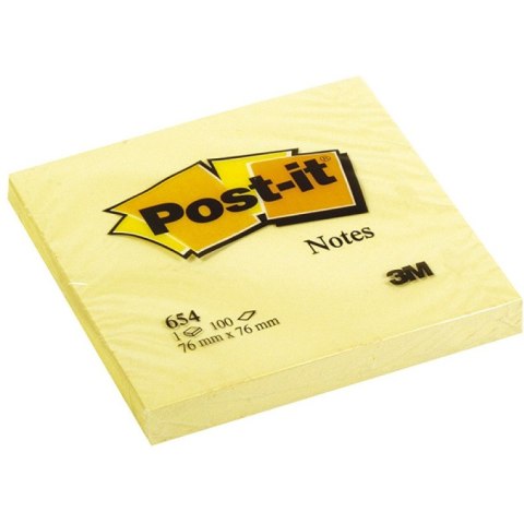 Karteczki Post-it 76x76mm (654) żółte (100)