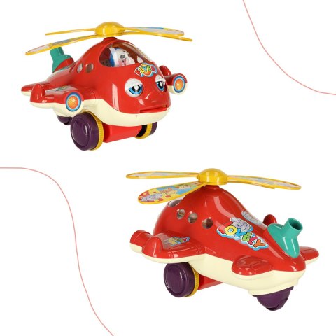 Pchacz na kiju samolot helikopter z dźwiękiem Pchacz na kiju samolot helikopter z dźwiękiem