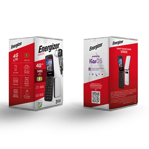 Energizer E282SC - Telefon 512MB RAM 4GB 2,8" 4G Dual Sim EU (Srebrny) Energizer E282SC - Telefon 512MB RAM 4GB 2,8" 4G Dual Sim EU (Srebrny)