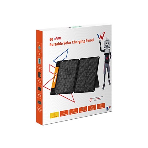 Wonder Ws60 - Panel słoneczny 60W z wyjściem USB-C PD 30W & USB-A QC 18W (Czarny) Wonder Ws60 - Panel słoneczny 60W z wyjściem USB-C PD 30W & USB-A QC 18W (Czarny)