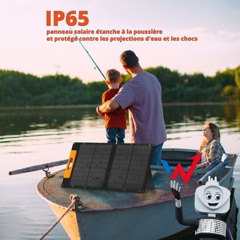 Wonder Ws60 - Panel słoneczny 60W z wyjściem USB-C PD 30W & USB-A QC 18W (Czarny) Wonder Ws60 - Panel słoneczny 60W z wyjściem USB-C PD 30W & USB-A QC 18W (Czarny)