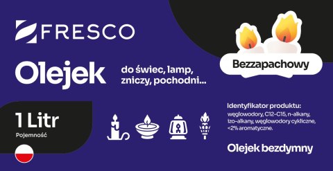 Paliwo olej do lamp, pochodni i świec 1,0L BEZZAPACHOWY Paliwo olej do lamp, pochodni i świec 1,0L BEZZAPACHOWY