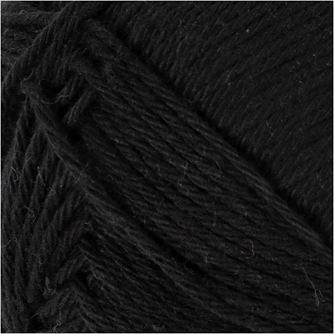 Włóczka bawełna Oeko-Tex Czarna 50 g Włóczka bawełna Oeko-Tex Czarna 50 g