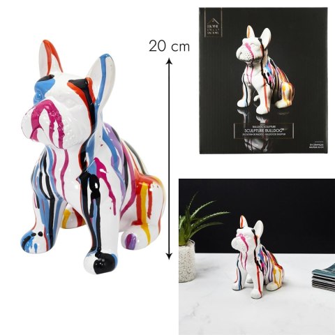 Figurk buldoga francuskiego S biała/ kolorowa Figurk buldoga francuskiego S biała/ kolorowa