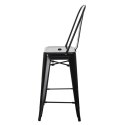 Hoker Paris Back 66cm czarny inspirowany Tolix