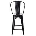 Hoker Paris Back 66cm czarny inspirowany Tolix