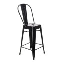 Hoker Paris Back 66cm czarny inspirowany Tolix