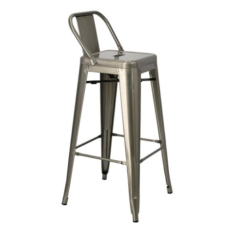 Hoker Paris Back Short 75cm metaliczny insp. Tolix Hoker Paris Back Short 75cm metaliczny insp. Tolix