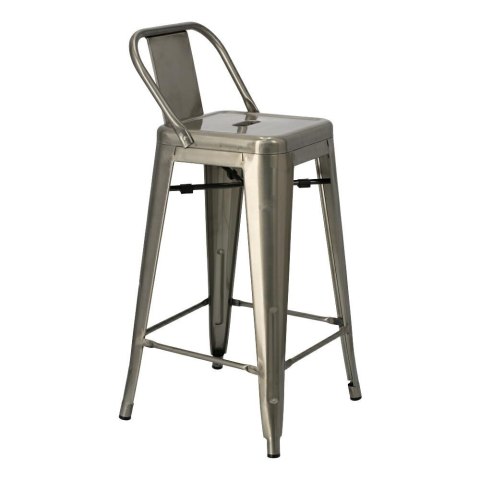 Hoker Paris Back short 66cm metaliczny insp. Tolix Hoker Paris Back short 66cm metaliczny insp. Tolix