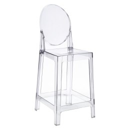 Stołek barowy Viki transparentny 66cm