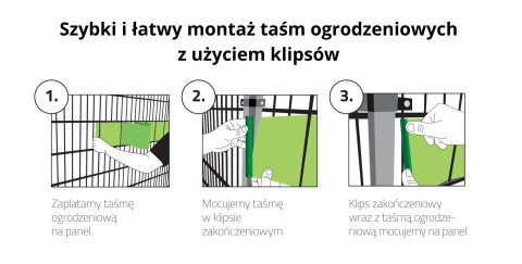 Klipsy ogrodzeniowe 10 szt Thermoplast® BIAŁE Klipsy ogrodzeniowe 10 szt Thermoplast® BIAŁE