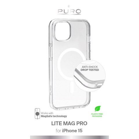 PURO LITE MAG PRO - Etui iPhone 15 MagSafe (przezroczysty) PURO LITE MAG PRO - Etui iPhone 15 MagSafe (przezroczysty)