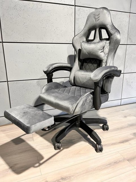 Fotel obrotowy gamingowy HERO POKER GREY ALCANTARA PRO Fotel obrotowy gamingowy HERO POKER GREY ALCANTARA PRO