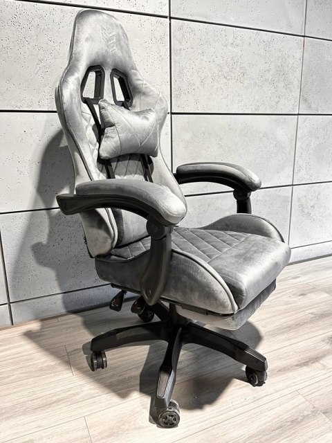 Fotel obrotowy gamingowy HERO POKER GREY ALCANTARA PRO Fotel obrotowy gamingowy HERO POKER GREY ALCANTARA PRO
