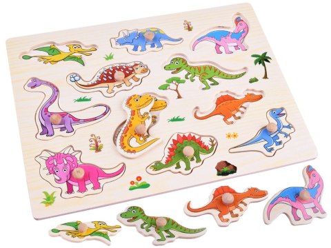 Puzzle drewniane dinozaury 11ele układanka ZA4723 Puzzle drewniane dinozaury 11ele układanka ZA4723