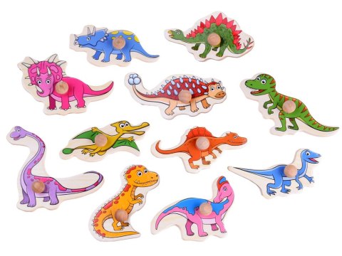 Puzzle drewniane dinozaury 11ele układanka ZA4723 Puzzle drewniane dinozaury 11ele układanka ZA4723