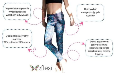 2FLEXI LEGGINSY KRÓTKIE MOTYLE KIDS 2FLEXI LEGGINSY KRÓTKIE MOTYLE KIDS