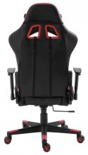 Fotel gamingowy GHOST-FIVE kolor czarno czerwony