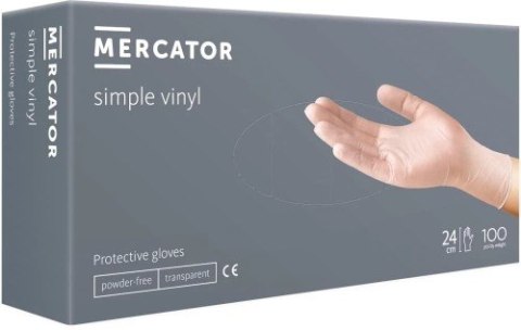 Rękawice Winylowe Bezpudrowe 100 sztuk / Simple Vinyl (PF)