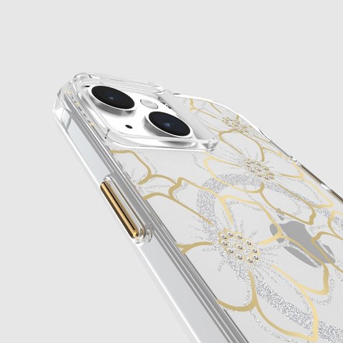 Case-Mate Floral Gems MagSafe - Etui iPhone 15 (Gold) Case-Mate Floral Gems MagSafe - Etui iPhone 15 (Gold)