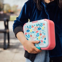 Quokka Twist Kids - Pojemnik plastikowy na żywność z podwójnymi ściankami / lunchbox (Flowers)