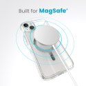 Speck Gemshell Grip + MagSafe - Etui do iPhone 15 Plus (Clear / Chrome Finish)