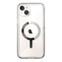 Speck Gemshell Grip + MagSafe - Etui do iPhone 15 Plus (Clear / Chrome Finish)