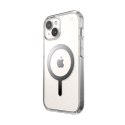 Speck Presidio Perfect-Clear MagSafe - Etui iPhone 15 (Clear / Chrome Finish / Serene Silver)