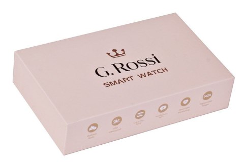 Damski SMARTWATCH G.Rossi SW014G-3 Różowe złoto, Silikonowy pasek Damski SMARTWATCH G.Rossi SW014G-3 Różowe złoto, Silikonowy pasek