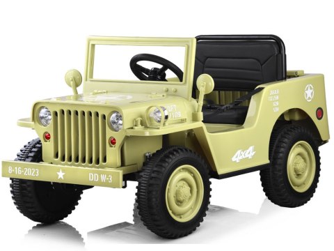 Wojskowe Auto na akumulator Willys + pilot PA0263