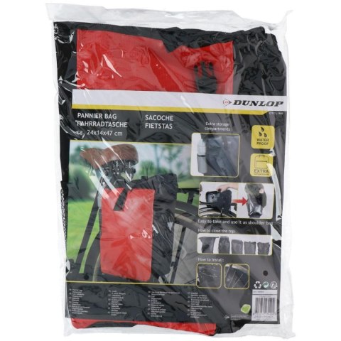 SAKWA TORBA ROWEROWA WODOSZCZELNA DUNLOP 15L - CZERWONY SAKWA TORBA ROWEROWA WODOSZCZELNA DUNLOP 15L - CZERWONY