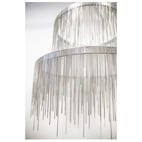 Fontanna Silver Avenue podwójny żyrandol srebrne łańcuszki Ø80 cm + Ø60cm Fontanna Silver Avenue podwójny żyrandol srebrne łańcuszki Ø80 cm + Ø60cm
