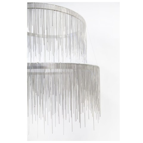 Fontanna Silver Avenue podwójny żyrandol srebrne łańcuszki Ø80 cm + Ø60cm Fontanna Silver Avenue podwójny żyrandol srebrne łańcuszki Ø80 cm + Ø60cm