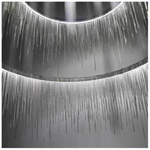 Fontanna Silver Avenue podwójny żyrandol srebrne łańcuszki Ø80 cm + Ø60cm Fontanna Silver Avenue podwójny żyrandol srebrne łańcuszki Ø80 cm + Ø60cm