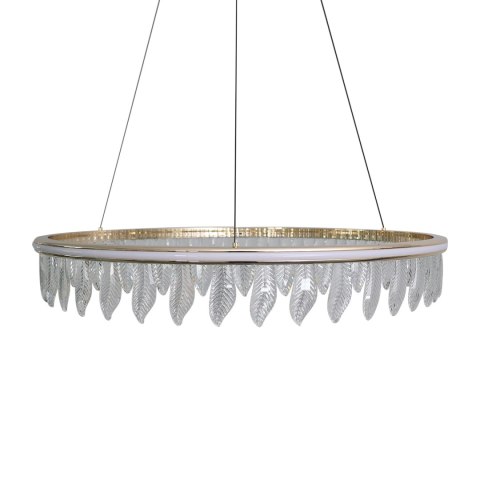 Lampa Organic kryształowe liście złota lampa 60 cm led 22793 Lampa Organic kryształowe liście złota lampa 60 cm led 22793