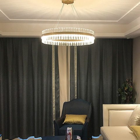 MONAKO piękny złoty żyrandol LED z kryształami Ø80 cm 11520 MONAKO piękny złoty żyrandol LED z kryształami Ø80 cm 11520