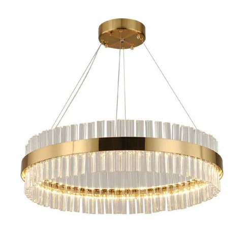 MONAKO piękny złoty żyrandol LED z kryształami Ø80 cm 11520 MONAKO piękny złoty żyrandol LED z kryształami Ø80 cm 11520